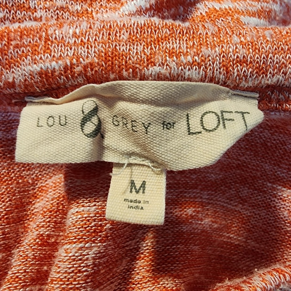 LOFT Lou & Grey Size Medium Redish Orange Flecked Tiered Sleeveless Maxi Dress - Picture 12 of 13